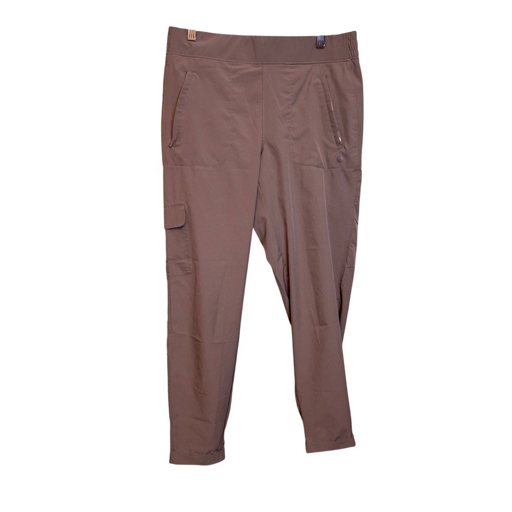 Apana Womens Medium Cargo Jogger Pants Mauve Taupe Stretch